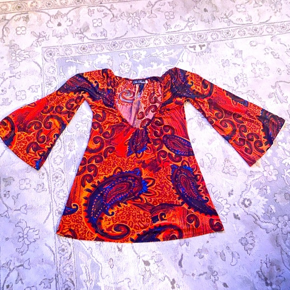 PINK POLKADOT MIDI with Bell Sleeves - Picture 1 of 10